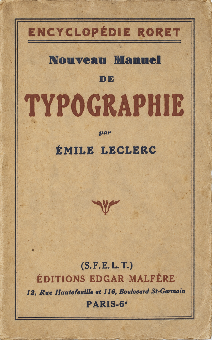 Nouveau manuel de Typographie