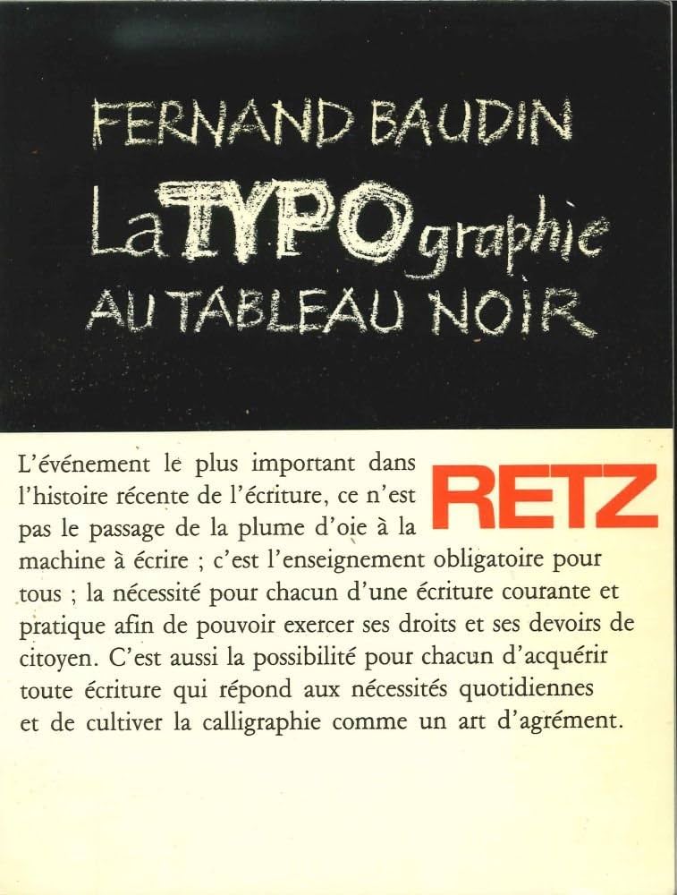 La typographie au tableau noir